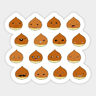 Happy autumn fruits Sticker